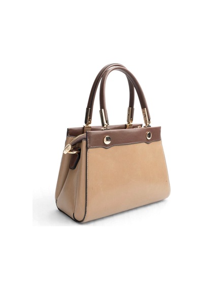 Silver & Polo Silver Polo Vizon - Kahve Düz Cilt Kadın El Çantası Sp1292