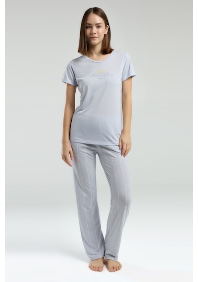 Pierre Cardin Kadın Mavi Pijama Takımı Pc8978-s-v1 Mavi