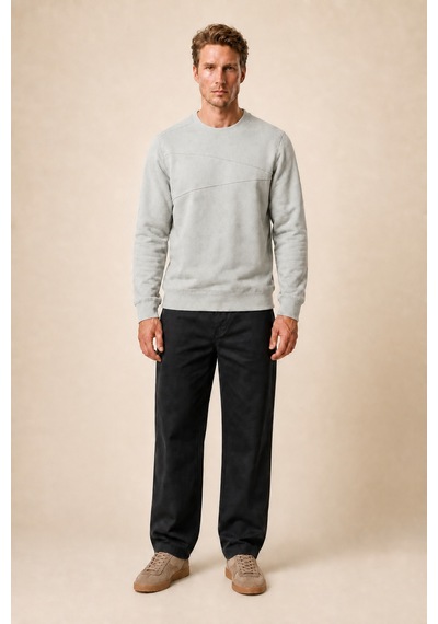 Redline Lines Regular Fit Kışlık Sweatshirt Gri