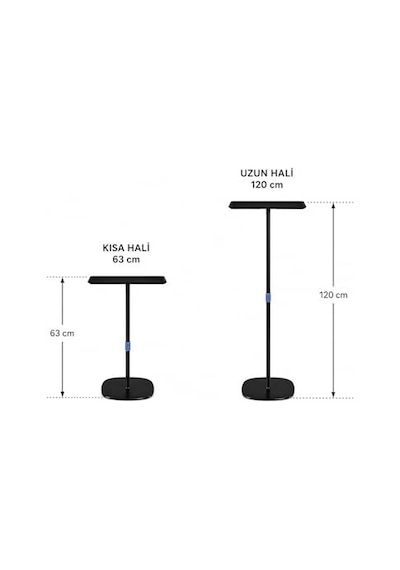 Projektör Standı Ayarlanabilir Yükseklikli Zemin Tipi Projeksiyon Cihazı Standı 63-120 Cm Eğilebilir Tepsi Güçlendirilmiş Ana Direk Kolay Kurulum Jorrezi Jr-ty03 1