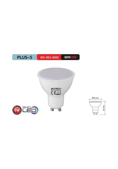 Horoz Elektrik 10 Adet 5w 40w Gu10 Led Ampul Beyaz Işık Çanak Spot Led Ampul