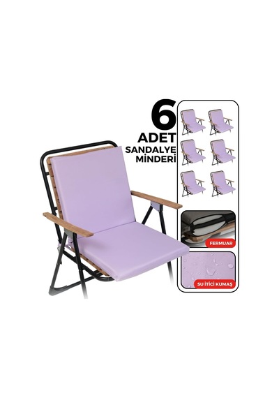 6'li Arkalıklı Sandalye Minderi Su Yağ İtici Sırtlıklı Fermuarlı Bağcıklı Yıkanabilir Balkon Bahçe 40x40 Lila Çok Renkli 6'li Arkalıklı Sandalye Minderi Su Yağ İtici Sırtlıklı Fermuarlı Bağcıklı Yıkanabilir Balkon Bahçe 40x40 Lila Çok Renkli
