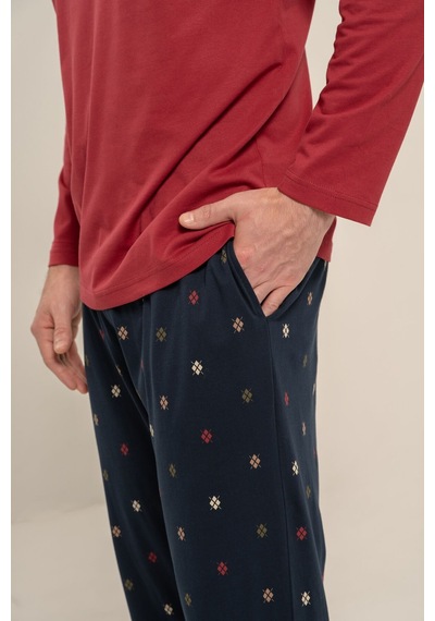 Arnetta Erkek Just Breathe Bordo Uzun Kol Pijama Takım Ar3853-s-v2 Ar3853-s-v2