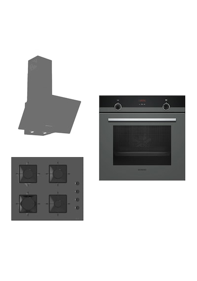 Siemens - Ferre HB514FBH2T- SS208 - D08 Gri Ankastre Set