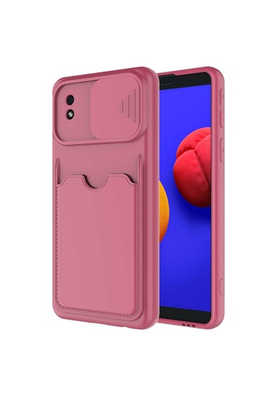 Galaxy A01 Core Kılıf Zore Kartix Kartlık Bölmeli Kılıf