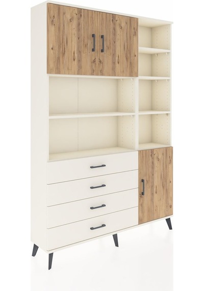 Arges Dolap 9 Raflı 4 Çekmeceli 3 Kapaklı 132x30x195 Aytaşı-ç... Aytaşı