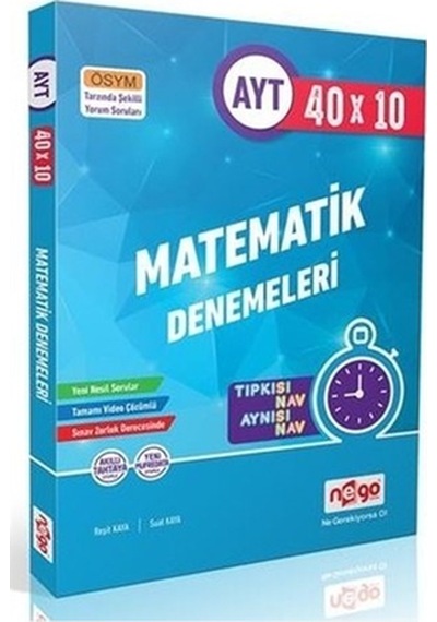 Nego Yayınları Ayt 40X10 Matematik Denemeler