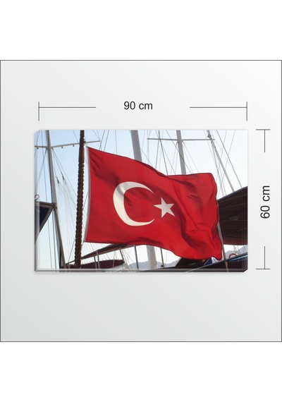 60Cm X 90CM Türk Bayrağı Kanvas Tablo