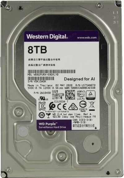 WD Purple WD82PURX 3.5" 8 TB SATA 3 HDD