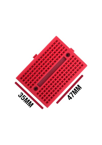 Syb-170 Mini Yapışkanlı 170 Pin Breadboard - Kırmızı
