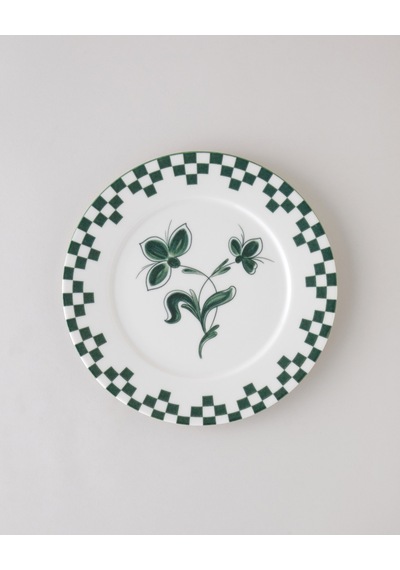 English Home Gardenia Porselen Servis Tabağı 25 Cm Yeşil Yeşil