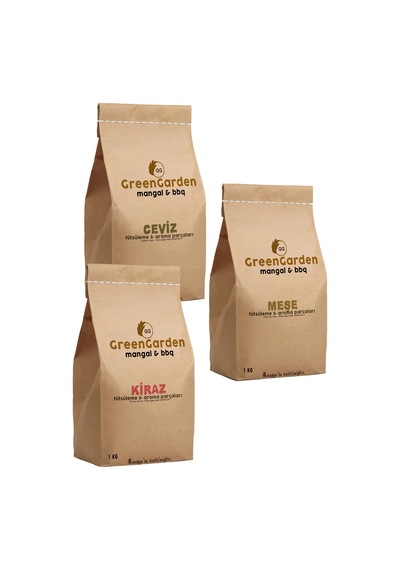Füme Aroma Odun Parçaları - Mangal Barbekü Tütsüleme 3'Lü Set
