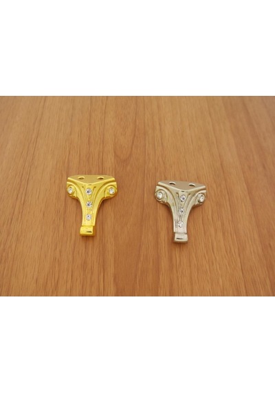 Azimkarhirdavat Moda Çeyiz Süs Sandıkları İçin Minik Lükens Ayak 3.5 Cm Taşlı 10