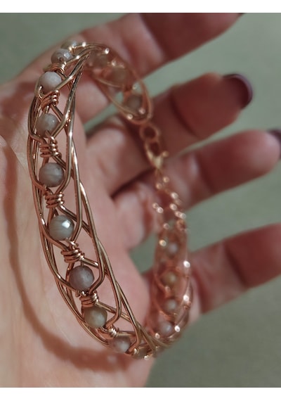 Opal Taşlı Bakır Bileklik