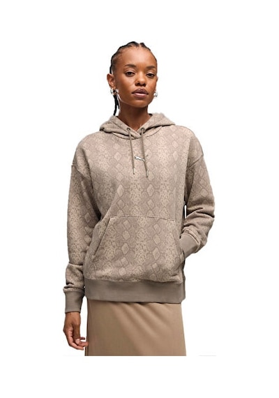 Puma Snake Pack Relaxed Hoodıe Kadın Günlük Sweatshirt 63874881 Gri