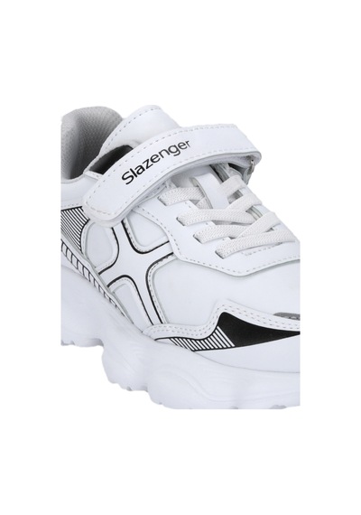 Slazenger Fıffy Unisex Çocuk Cırtlı Beyaz / Siyah Günlük Spor Ayakkabısı Beyaz - Siyah