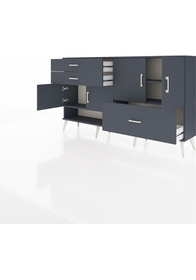 Arges Konsol 3 Raflı 3 Çekmeceli 4 Kapaklı 176x30x99 Antrasit-ant Antrasit-antrasit Arges Konsol 3 Raflı 3 Çekmeceli 4 Kapaklı 176x30x99 Antrasit-ant Antrasit-antrasit