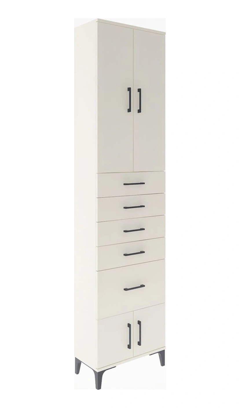 Arges Dolap 3 Raflı 5 Çekmeceli 4 Kapaklı 60x30x243 Aytaşı-ay... Aytaşı