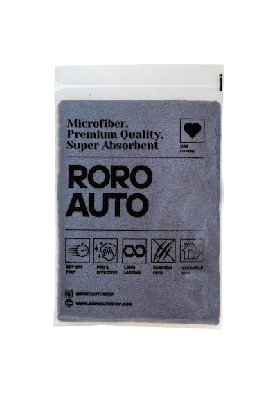 Fuji 3'lü Mikrofiber Araç Kurulama Seti 40x40 Gri