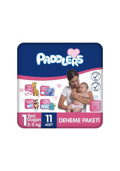 Yenidoğan Bebek Bezi 1 Numara 2-5 Kg 11 Adet Deneme Paketi, Yumuşak Ve Sızdırmaz Diğer