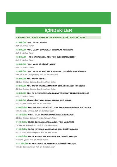 Adli Tıp Ve Adli Bilimler Akıl Notları