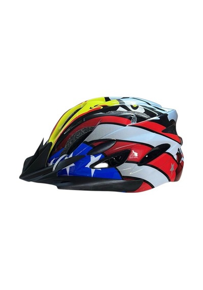 Delux Serisi Hattrick Ks25 Helmet Kırmızı Mix Kask Bas Koruma Bisiklet Kaskı