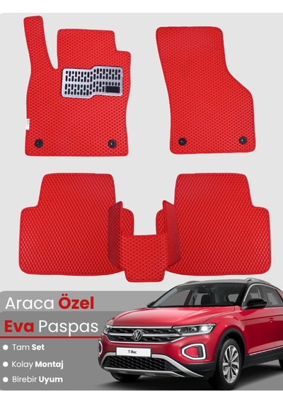 Volkswagen T-roc 2017-2025 Uyumlu Eva Paspas Tam Set Oto Paspas,araca Özel,tam Koruma 482