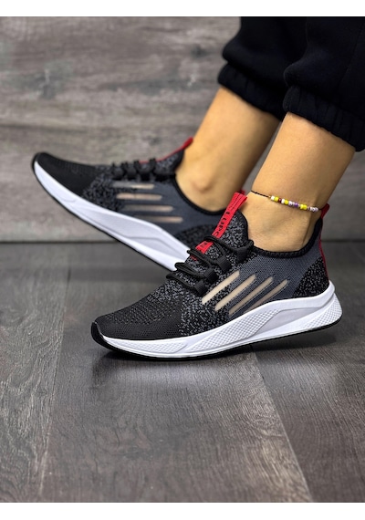 Tutınom Unisex Ortopedik Yumuşak Taban Günlük Yazlık Sneaker Spor Ayakkabı Sıyah - Kırmızı Tutınom Unisex Ortopedik Yumuşak Taban Günlük Yazlık Sneaker Spor Ayakkabı Sıyah - Kırmızı