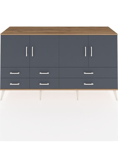 Hyperion Konsol 6 Raflı 6 Çekmeceli 4 Kapaklı 176x44x99 Çam-antra Çam-antrasit Hyperion Konsol 6 Raflı 6 Çekmeceli 4 Kapaklı 176x44x99 Çam-antra Çam-antrasit