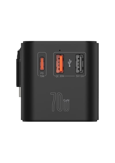 Xenon Smart Priz Dönüştürücü 70w Gan Hızlı Şarj, 200+ Ülke, Dahili Usb-c Kablo, Usb-c, 2x Usb-a X6411
