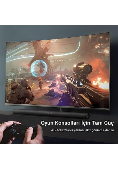Veggieg 4k 60hz 18gbps Hdr Arc Hdcp Fiber Optik Hdmı 2.0 Kablo 70 Metre