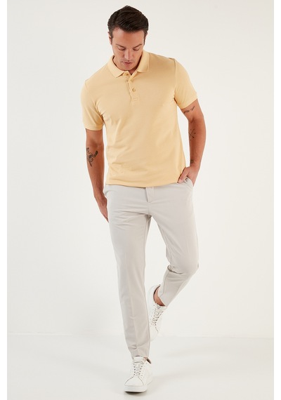 Buratti Pamuklu Regular Fit Düğmeli Erkek Polo Yaka T Shirt 5902127 Sari