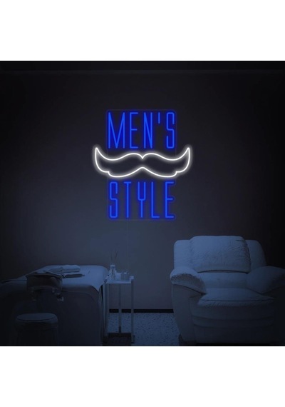 Men S Style Bıyık Neon Led Tabela