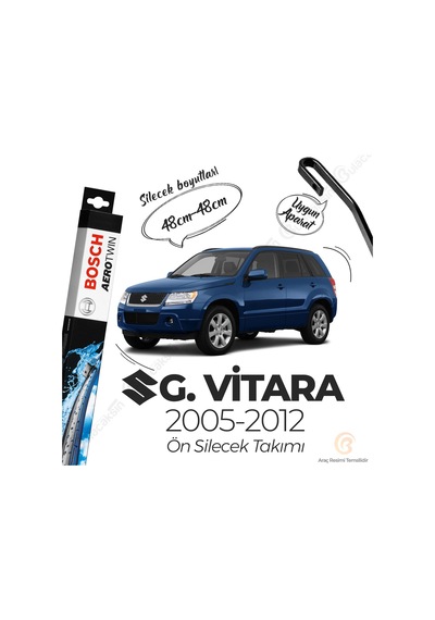 Suzuki Grand Vitara Muz Silecek Takımı 2005-2012 Bosch Aerotwin N11.5849
