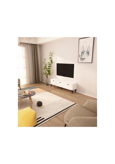 Milani 150 Cm Tv Ünitesi Tv Sehpası Beyaz - Beyaz Beyaz-beyaz