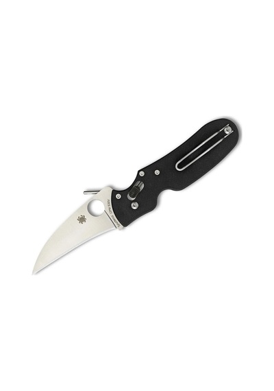 Spyderco Pkal Black G-10 Plainedge Kamp Çakı Siyah