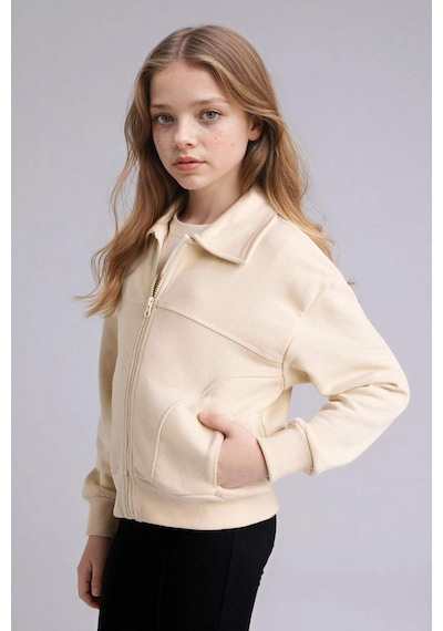 Defacto Fermualı Sweatshirt Kız Çocuk G6822a826sper117 Ekru-er117
