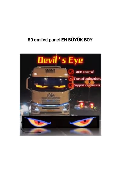 Esnek Katlanabilir Panel Led Cama Yapışır Uygulama İle Kontrol Dijital Tabela Kayar 90cm 16x64 Led