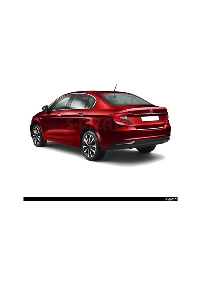 S-dizayn Fiat Egea Sd Krom Bagaj Alt Çıtası 2015 Üzeri A+ Kalite Mat Krom