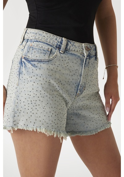 Guess Relaxed Kadın Relaxed Fit Denim Şort Mavi