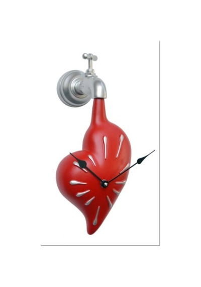 Antartidee Musluktan Damlayan Kalp Duvar Saati / Love Time Clock