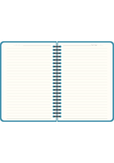 Keskin Color 17x24 Çizgili Spiralli Premier Defter - Mavi