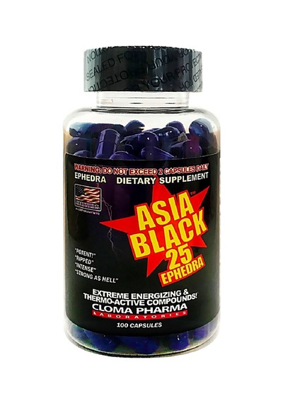Cloma Asia Black Fat Burner 25 Mg Ephedra 100 Kapsül