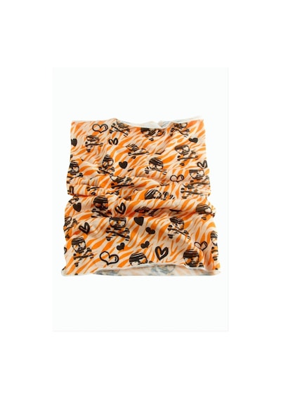 Zero Land - 268 - Kuru Kafa Desenli Baff - Myceshop - Boyunluk Turuncu