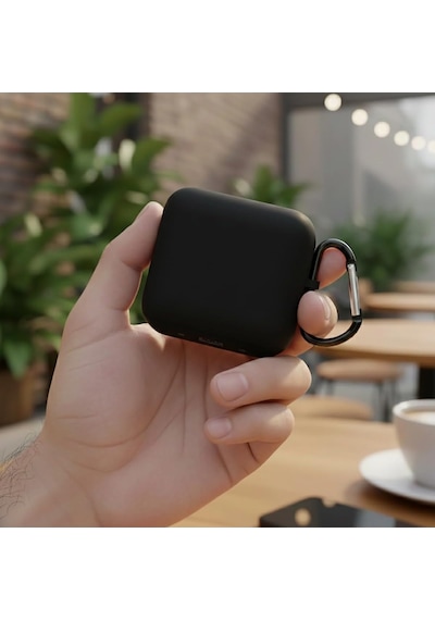 Anker Soundcore P41i Kılıf Askı Aparatlı Mat Silikon Siyah - Anker Soundcore P41i İle Uyumlu, 87006334