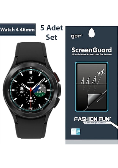 Gor Sm Galaxy Watch 4 46Mm Darbe Emici Ekran Koruyucu 5 Adet Set (522673146)-Şeffaf