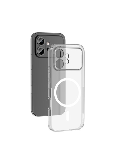 Honor 600 5g Kamera Korumalı M-safe Şarj Özellikli Şeffaf Pürüzsüz Darbe Emici London Sert Pc Kapak