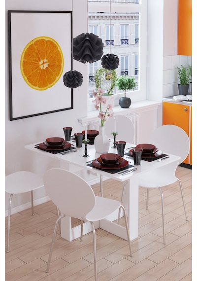 Dekorfim DF01108B Pratik Portatif Katlanır Masa Mutfak ve Yemek Masası