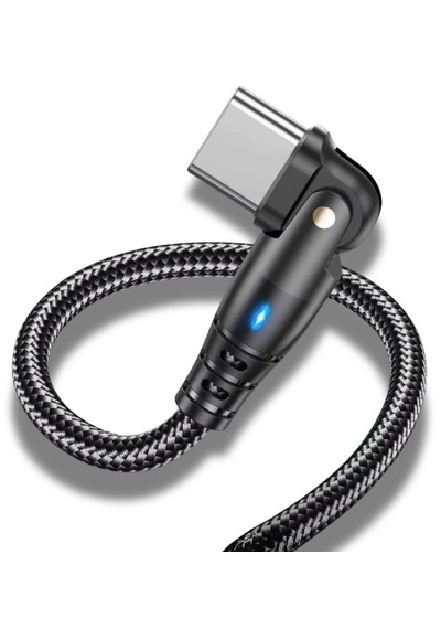 1 Metre 100 Watt Usb Type-c Erkek 180 Döner Uç Hızlı Şarj & Data Kablosu