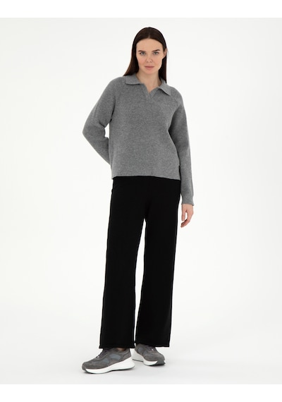 Pierre Cardin Kadın Gri Melanj Kazak /triko 50296492-vr086 GRİ MELANJ Gri Melanj
